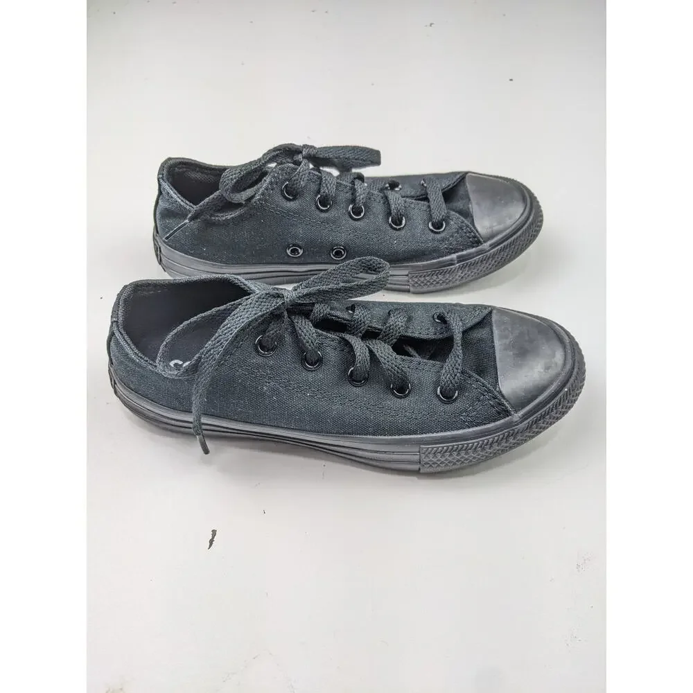 Converse Black on Black Sneakers - Youth 1